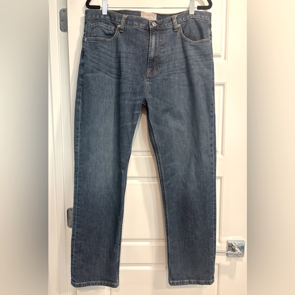 Everlane Mid Rise Straight Denim Jeans Womans 32 Regular Clean Classic Teacher - Picture 1 of 7